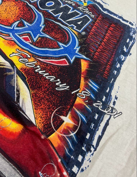 Vintage 2001 Daytona 500 The Great American Race T-Shirt NASCAR USA Made Sz L