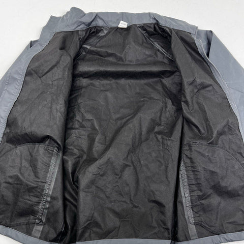Tidwe Men's Gray Full Zip Rain Jacket RS002 Outdoor Windbreaker Sz M