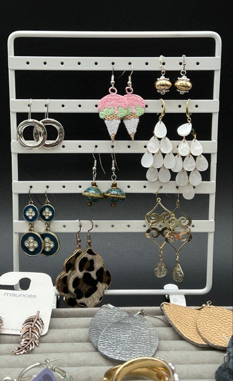 Claire's Sugarfix Maurices Costume Jewelry Lot 25+ Pairs Earrings Hoops Dangle