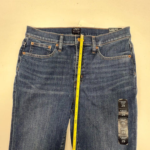 J.Crew NWT Blue 9" Mid-Rise Skinny Jeans Women's Size 29 Style CB395
