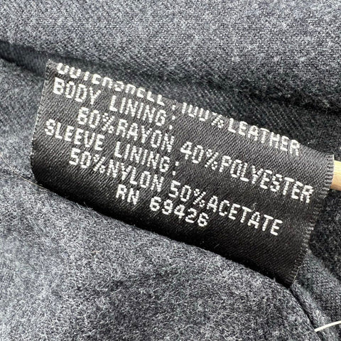 Vintage 90s Wilsons Leather Pelle Studio Trench Coat Jacket Black Sz XXL