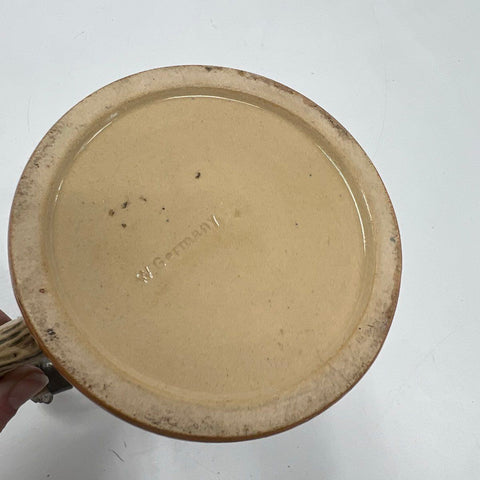 Vintage W. Germany Beer Stein Kaiserslautern Relief Ceramic Pewter Lid 5.5"