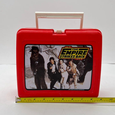 Vintage Star Wars The Empire Strikes Back Thermos Plastic Lunchbox 1980 Red