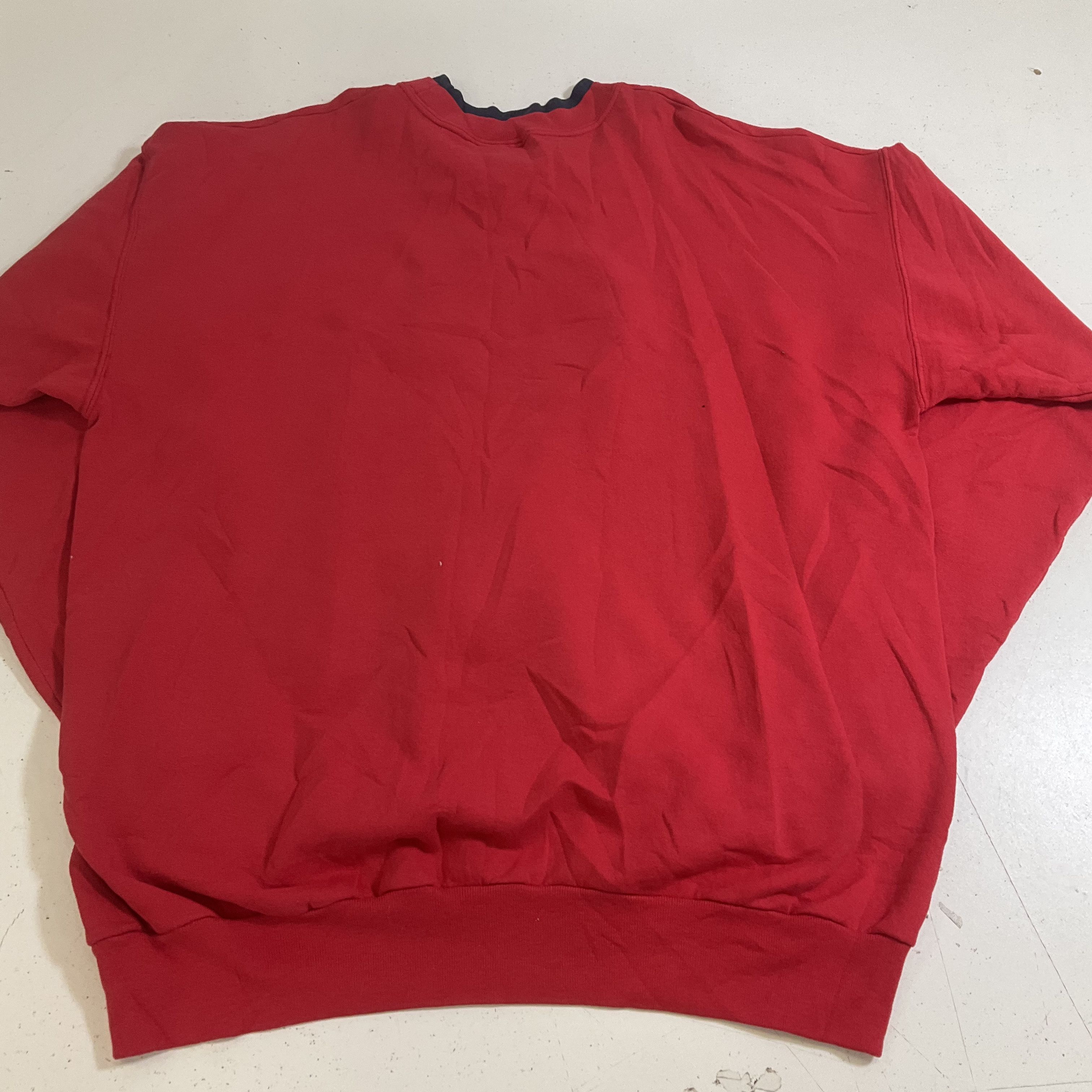 Vintage 90s Mei Sty'le Red Dog Embroidered Applique Crewneck Sweatshirt L