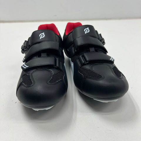 Peloton Cycling Shoes Black Red w/ Cleats OG All DS Size 45