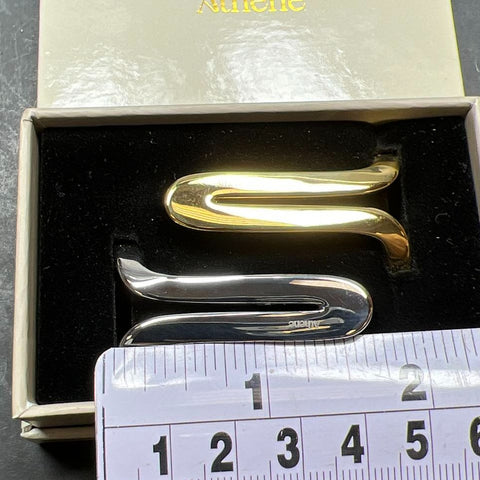 Athene Gold and Silver tone Thumb Braces in Box