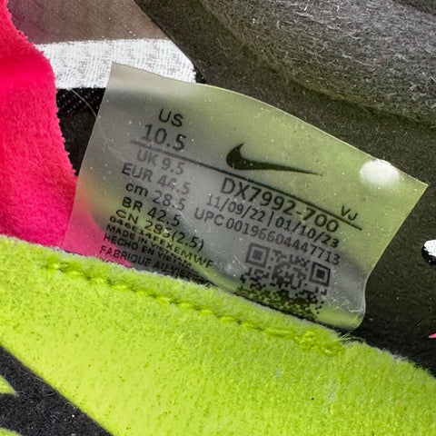 Nike ZoomX Dragonfly XC Volt Pink Black Cross Country Shoes Size 10.5