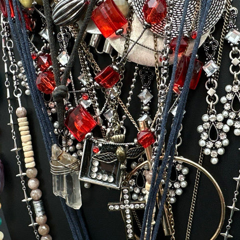 Wearable Jewelry Lot of 30+ Boho Retro Necklaces Pendants Beads Tassel Owl