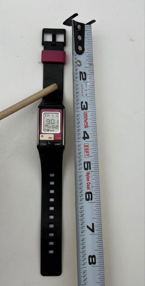 Casio Poptone LDF-51 Digital Watch Black Pink Resin Strap