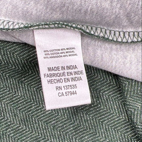 Mizzen+Main Men's Spruce Green Herringbone Quarter Zip Pullover NWT Size L