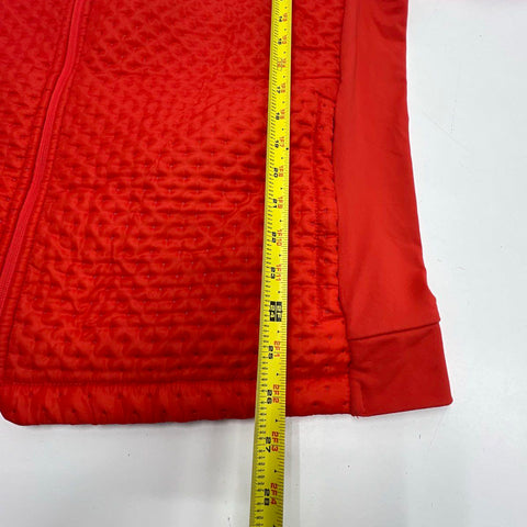 Kappa Men's Red Quilted Bomber Jacket Full Zip Reflective Lightweight Sz XL