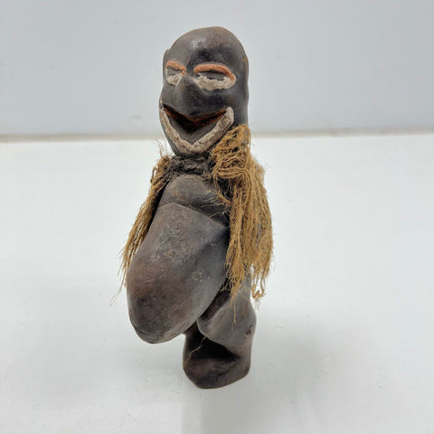 Vintage African Tribal Art Zaire Congo Hand Carved Wood Figure Statue 9"