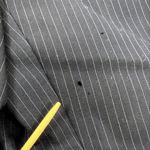 Vintage 90s Christian Dior Men's Navy Pinstripe Suit 35x32