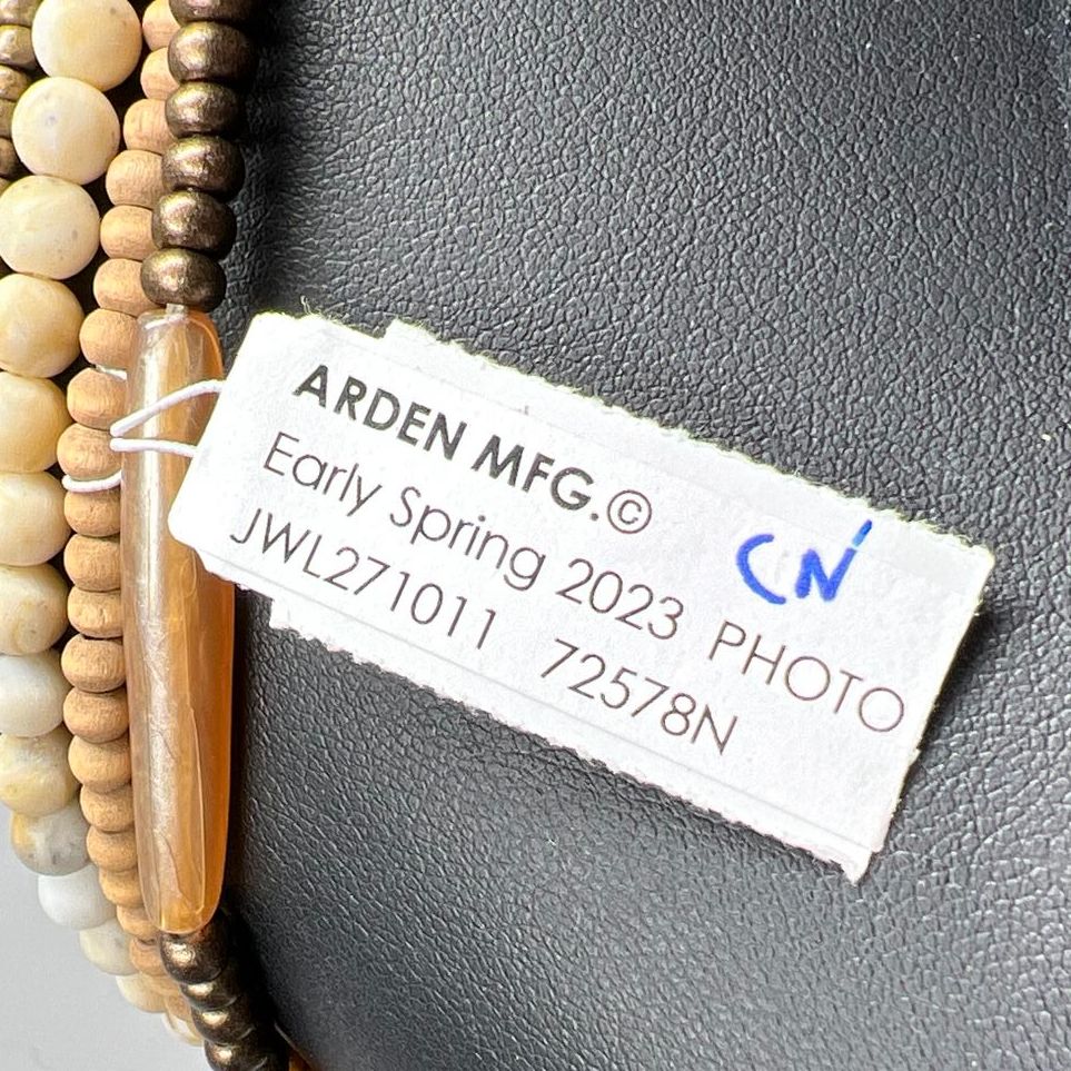 J Jill Wood Beaded Necklace Spring '23 NWT