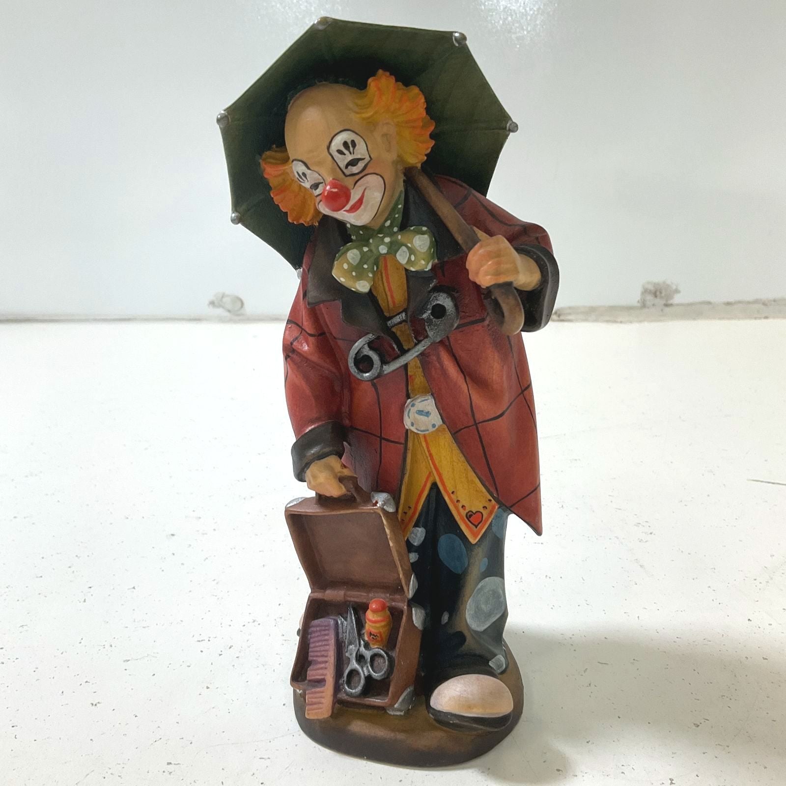 Paul & Robert Eder German Holzschnitzereien Oberammergau Wood Carved Clown Fig