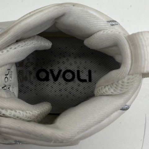 Avoli A2 White Silver Mid Top Volleyball Sneakers Women's Size 9