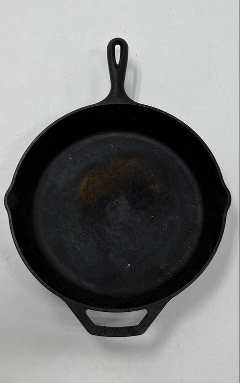 Lodge 12 Inch Cast Iron Skillet No 10SK Helper Handle Made in USA