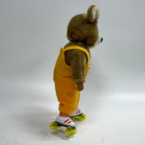 Vintage Super-Tone Sammy Skates Animated Roller Skating Bear Plush Toy 13 Inch