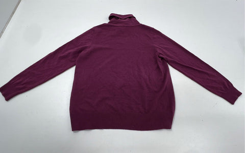 L.L. Bean Women's Classic Cashmere Funnel Neck Sweater Purple NWT Sz XL