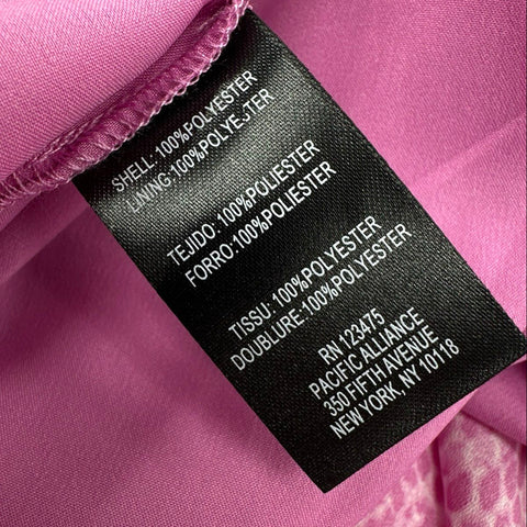 Tahari Arthur S. Levine Women's Pink Snake Tiered Ruffle Wrap Dress Sz 14 NWT