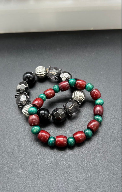 Beaded Fashion Bracelet Jewelry Lot of 20 Stone Crystal Boho Charms Stretch