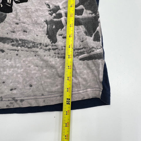 Heritage America 1776 Y2K Style Graphic Tee Embroidered Patches Wolf Sz XXL