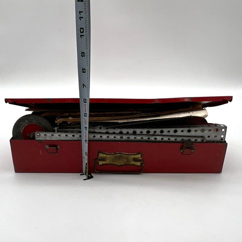 Gilbert Erector Set No. 4 1/2 Motorized Set 1948 Vintage Red Metal Box