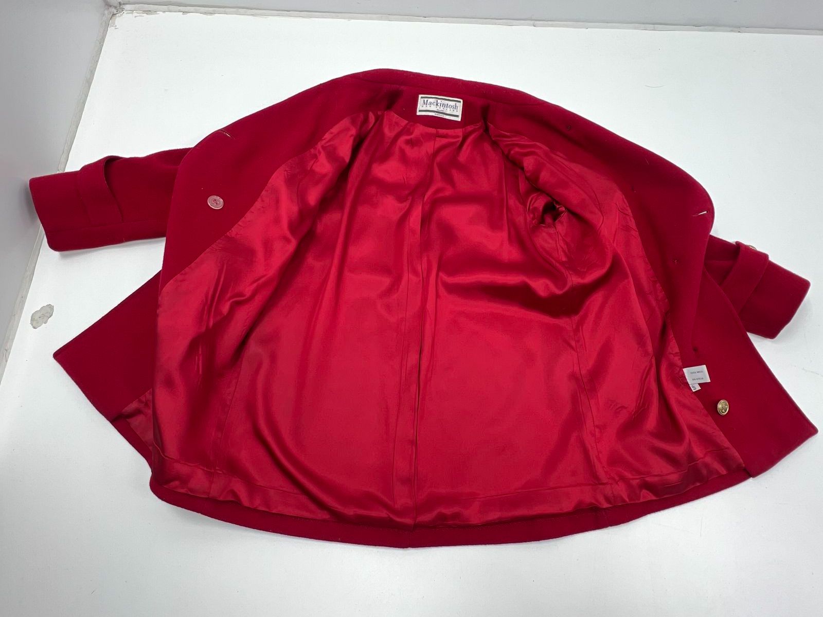 Vintage Mackintosh New England Red Peacoat Wool Women's 6P