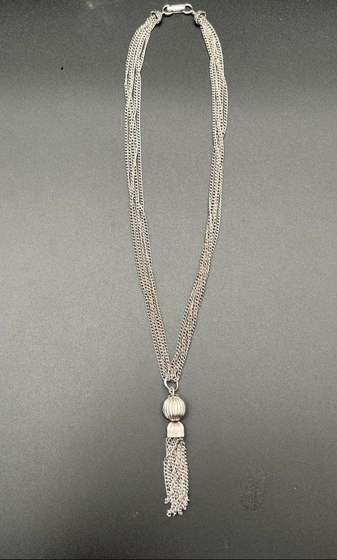 Vintage Coro & Unsigned Silver Gold Tone Tassel Necklace Jewelry Lot of 7