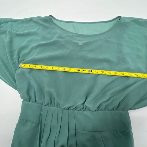 NWT Gianni Bini Women's Layla Dress Sage Green Flutter Sleeve A-Line Mini Sz L