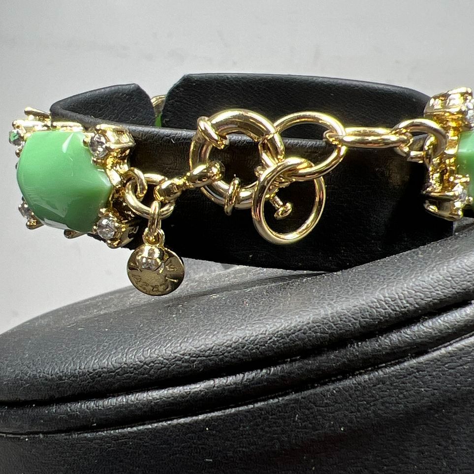 J Crew Gold & Green Tone Earrings and Bracelet Set