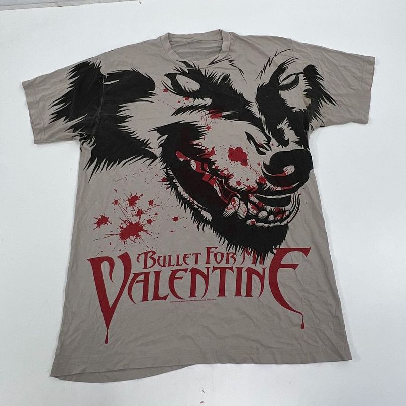 Men's Bravado 2009 Fever Tan Wolf Bullet for My Valentine BFMV T-shirt - Large?