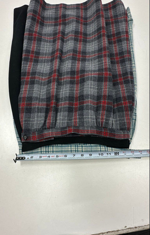 Vintage Pendleton Women's Wool Skirt Lot 3pc Plaid Tartan Solid Black Sz 8