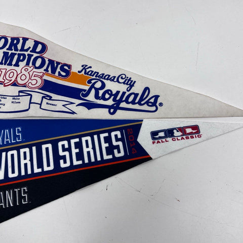 Kansas City Royals MLB Pennant Lot 1985 World Champions 2014 World Series 2
