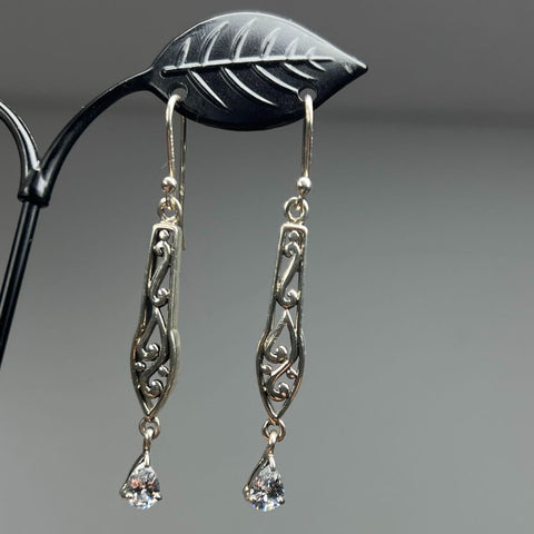 925 Sterling Silver with Stones Earrings 4 Pair