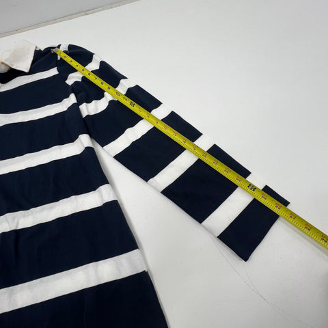 NWT Nautica Navy Blue White Striped Rugby Polo Drop Waist Dress Women's XL