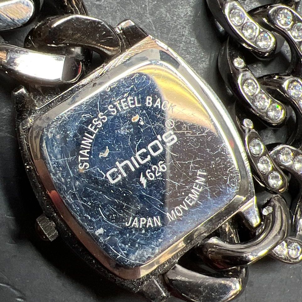 2 Chico's Rhinestone Band Wristwatches New Battery