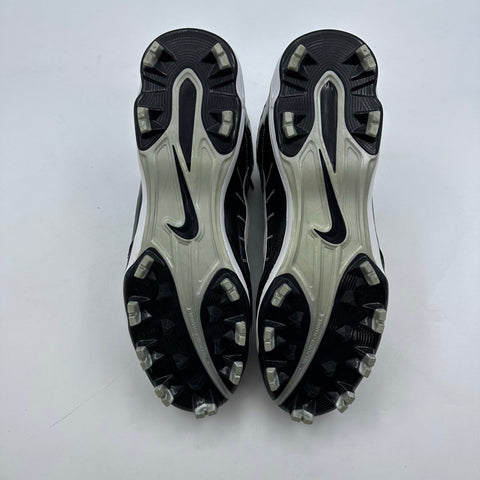 Nike Power Channel Baseball Cleats Black White Metallic Silver Size 15