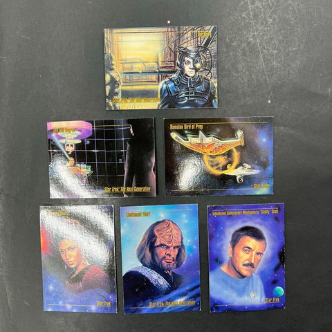 1993 SkyBox Star Trek Master Series 6 Card Lot Worf Uhura Scotty Borg