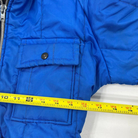 Vintage 70s JC Penney Snowmobile Quilted Puffer Snowsuit Jumpsuit Sz M