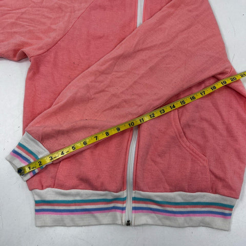 Vintage 80s Disney Casuals Minnie Mouse Zip Up Sweatshirt Made USA Sz L