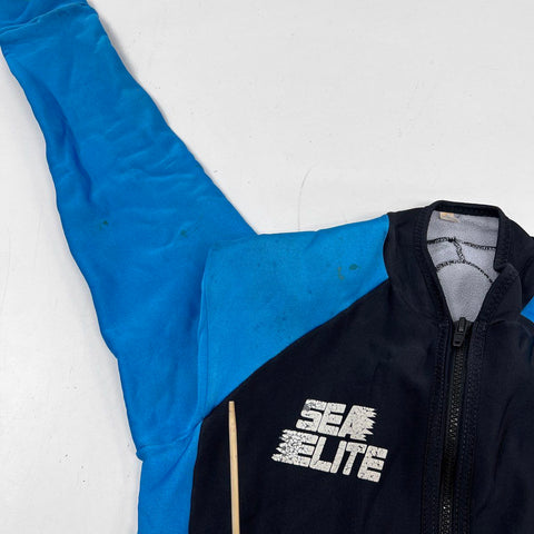 Sea Elite Dive Suit Full Body Skinsuit Polartec Fleece Lined Blue Black