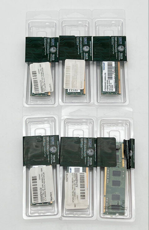 Patriot PSD34G1600L2S 4GB DDR3 1600MHz SODIMM Laptop Memory Lot of 6