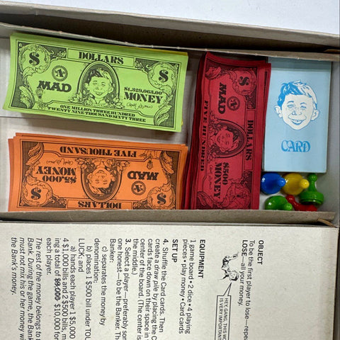 Vintage 1979 Parker Brothers The Mad Magazine Game Alfred E Neuman Board Game