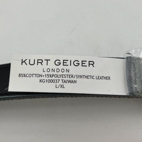 Kurt Geiger London Women's Gray Rhinestone Crystal Studded Belt NWT Sz L-XL