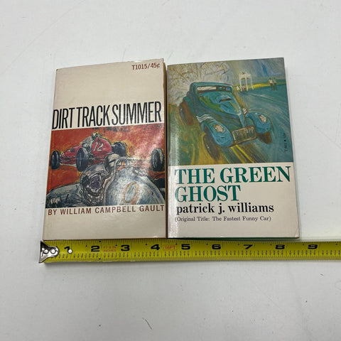 Dirt Track Summer & The Green Ghost Vintage Racing Paperback Lot 1960s