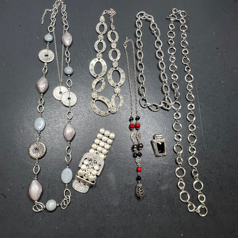 Lot of Premier Designs Jewelry Necklaces Pendant Styles Vary Silver Tone