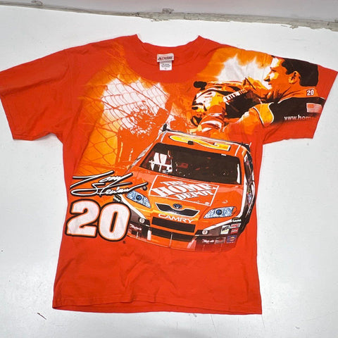 Vintage Tony Stewart NASCAR Home Depot #20 All Over Print T-Shirt Sz L