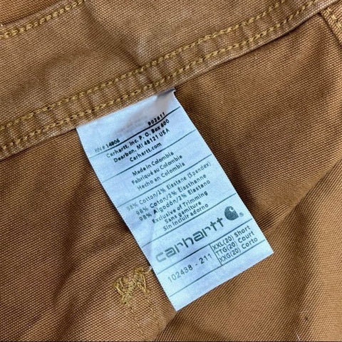 Carhartt Brown Washed Duck Loose Fit Bib Overalls Kids' Size XXL (20)