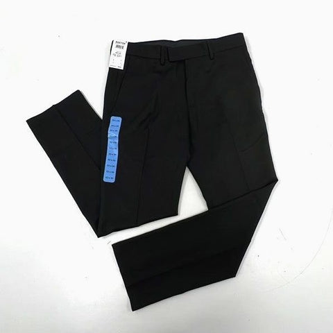 Kenneth Cole Reaction Men's Black Slim Fit Flat Front Dress Pants 32x30 NWT